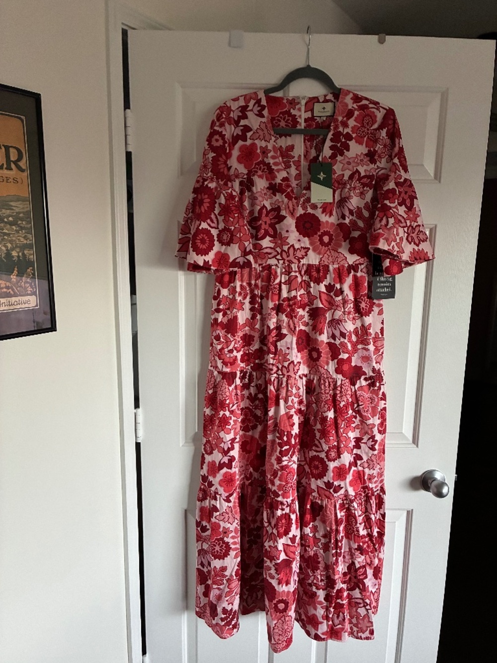 NWT Tuckernuck Ginger maxi dress in red floral M - Picture 2 of 12
